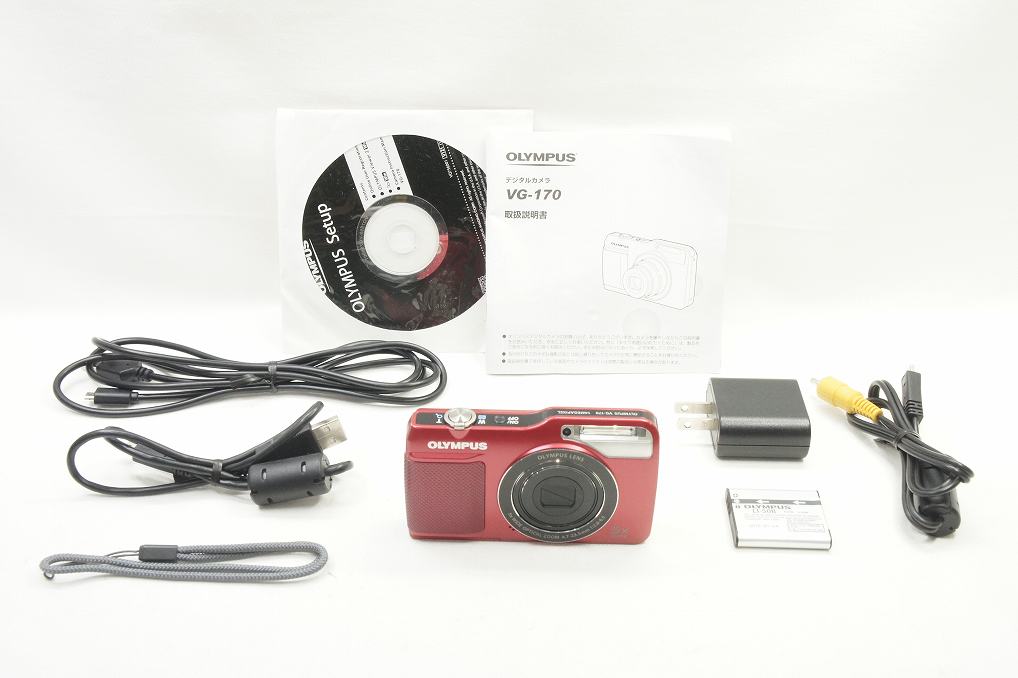 OLYMPUS VG-170　レッド Olympus VG-170 Red 14MP Digital Camera Compact Tested