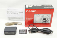 美品 CASIO カシオ EXILIM EX-ZS210 コンパクトデジタルカメラ シルバー 元箱付 241025m