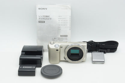訳あり品 SONY ソニー NEX-5 ボディ ミラーレス一眼カメラ ゴールド 260311a