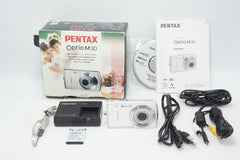 美品 PENTAX ペンタックス Optio M30 コンパクトデジタルカメラ シルバー 元箱付 260730v
