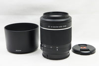 良品 SONY DT 55-200mm F4-5.6 SAM SAL55200-2 MINOLTA αマウント APS-C フード付 241205j