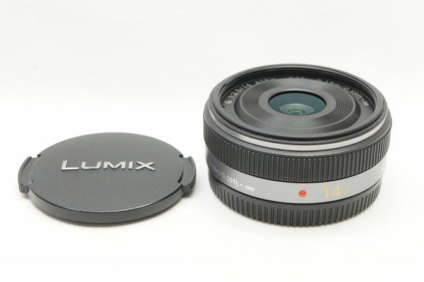 美品 Panasonic LUMIX G 14mm F2.5 ASPH. H-H014 広角パンケーキレンズ マイクロフォーサーズ 250213c