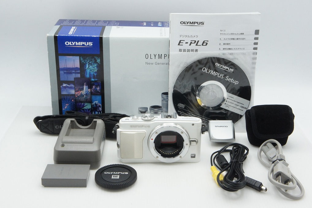 OLYMPUS オリンパス PEN Lite E-PL6 ボディ ミラーレス一眼カメラ ホワイト 元箱付 260310af