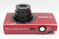 美品 Canon キヤノン PowerShot A3400 IS コンパクトデジタルカメラ レッド 241204m