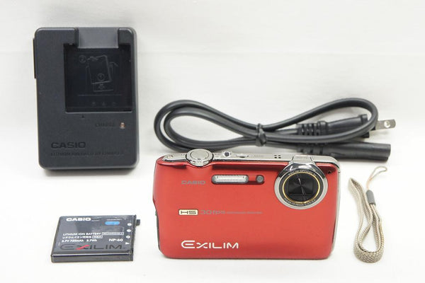 良品 CASIO カシオ HIGH SPEED EXILIM EX-FS10 コンパクトデジタルカメラ レッド 250725d