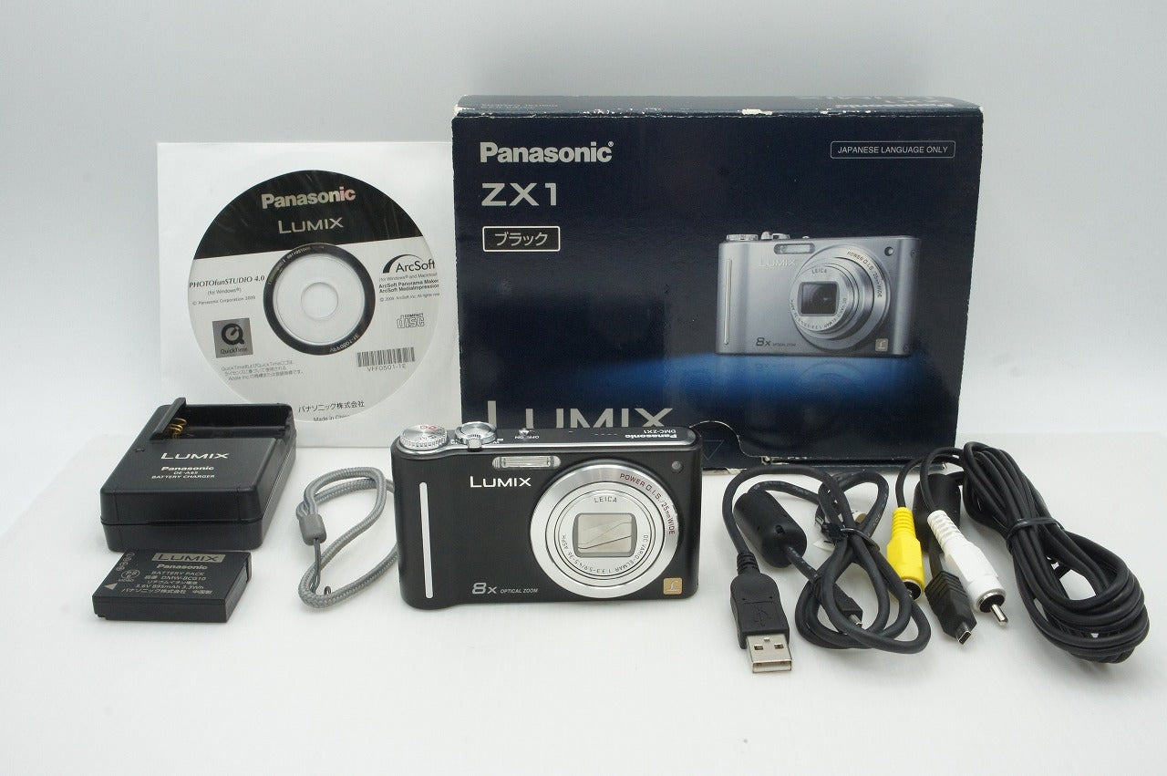 美品 Panasonic パナソニック LUMIX DMC-ZX1 コンパクトデジタルカメラ ブラック 元箱付 260123ab