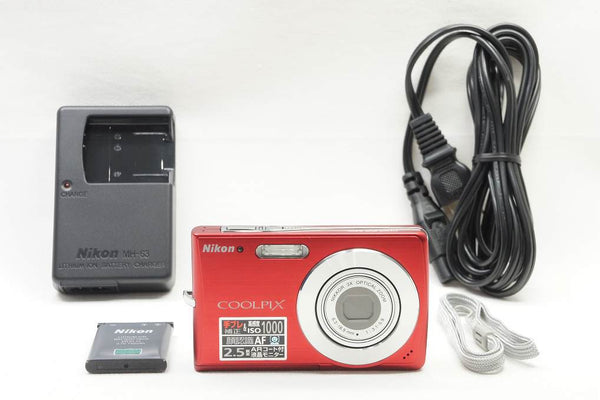 美品 Nikon ニコン COOLPIX S200 コンパクトデジタルカメラ レッド 250725b