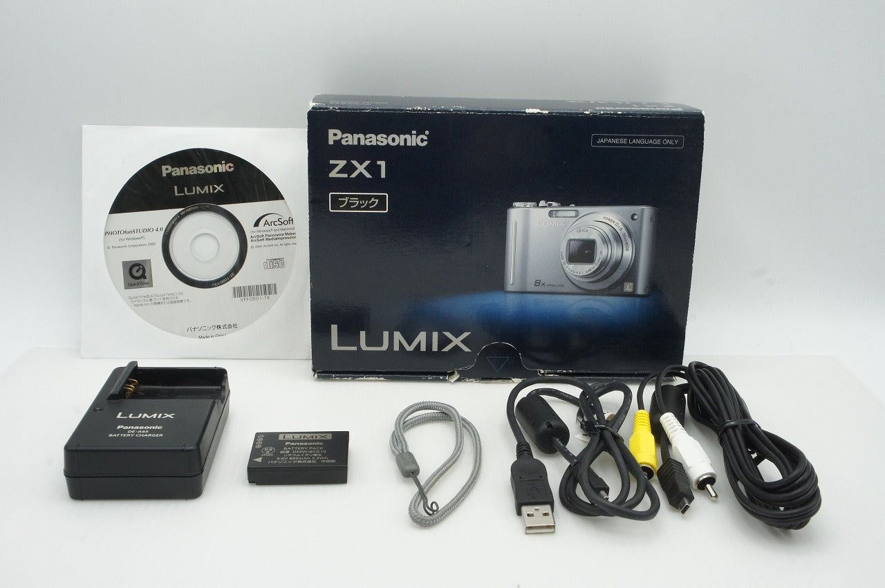 美品 Panasonic パナソニック LUMIX DMC-ZX1 コンパクトデジタルカメラ ブラック 元箱付 260123ab
