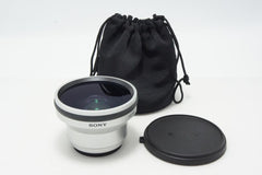 良品 SONY ソニー ワイドコンバージョンレンズ VCL-HGD0758 シルバー ポーチ付 260813b