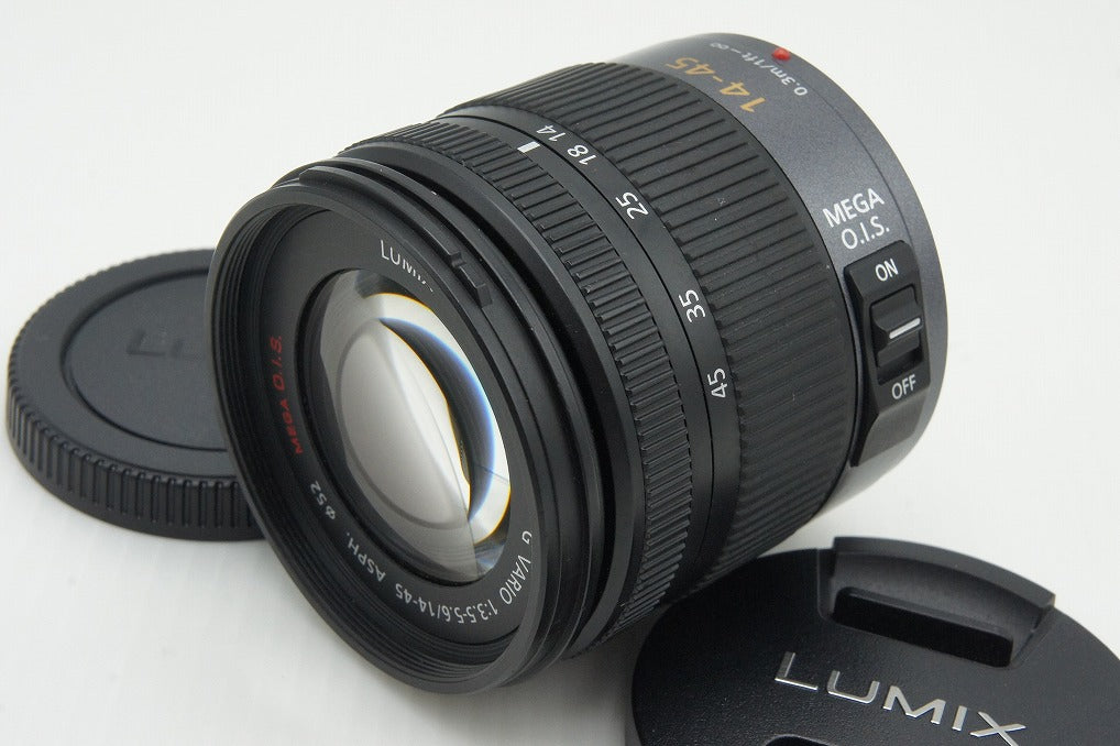 良品 Panasonic LUMIX G VARIO 14-45mm F3.5-5.6 ASPH. MEGA O.I.S. H-FS014045 マイクロフォーサーズ 260126u