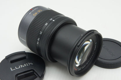 良品 Panasonic LUMIX G VARIO 14-45mm F3.5-5.6 ASPH. MEGA O.I.S. H-FS014045 マイクロフォーサーズ 260126u