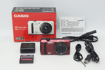 美品 CASIO カシオ EXILIM EX-ZR310 コンパクトデジタルカメラ レッド 元箱付 260508aj