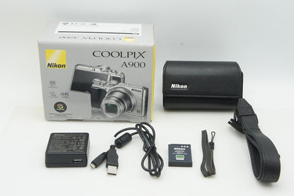 美品 Nikon ニコン COOLPIX A900 コンパクトデジタルカメラ シルバー 元箱付 260126s