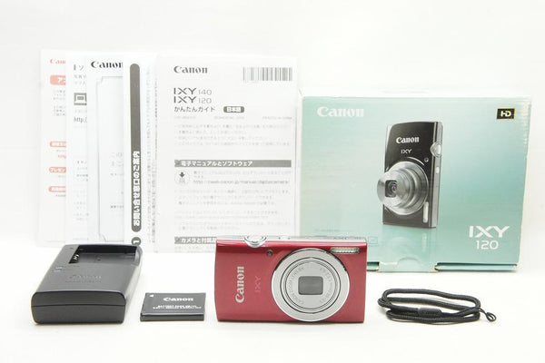 美品 Canon キヤノン IXY 120 コンパクトデジタルカメラ レッド 元箱付 250215a