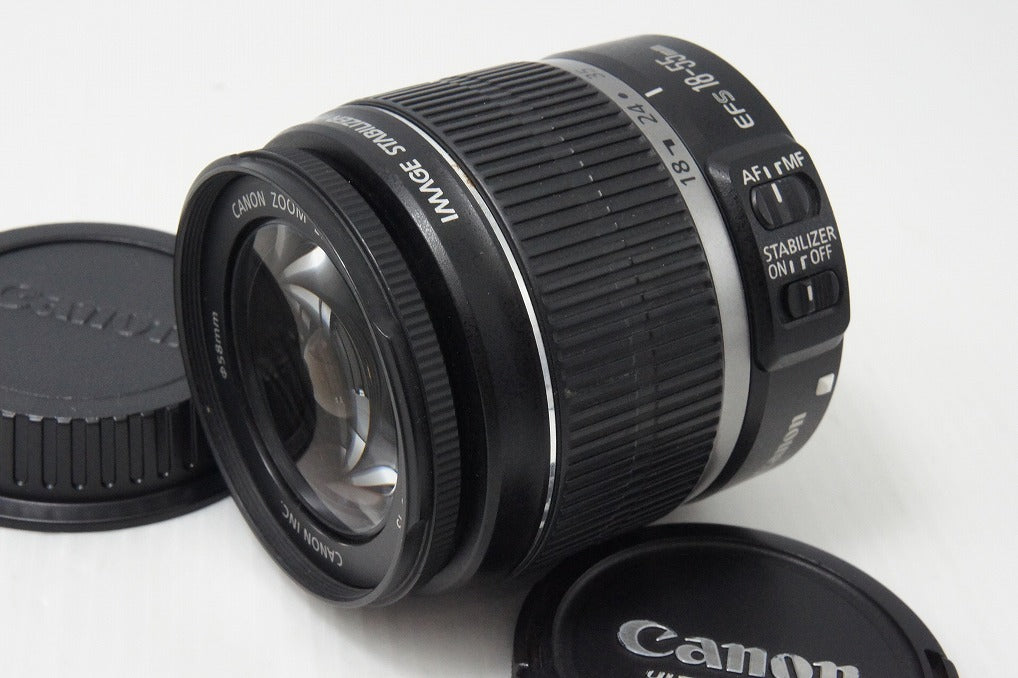 良品 Canon キヤノン EF-S 18-55mm F3.5-5.6 IS APS-C ズームレンズ 260811va