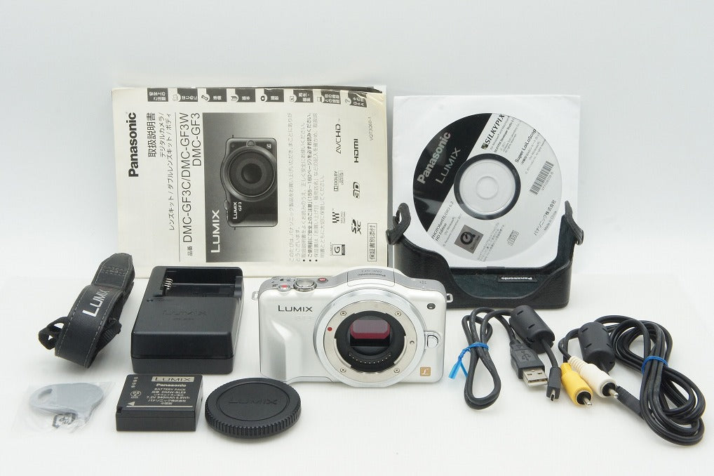 良品 Panasonic パナソニック LUMIX DMC-GF3 ボディ ミラーレス一眼カメラ シェルホワイト 260818sf