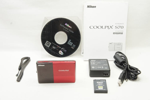 美品 Nikon ニコン COOLPIX S70 コンパクトデジタルカメラ レッド 241117v