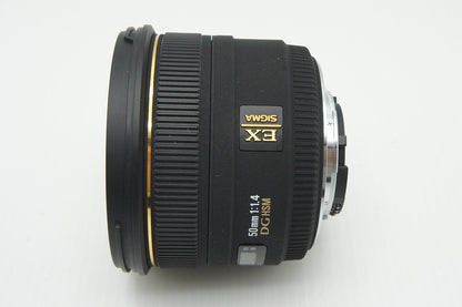 美品 SIGMA シグマ 50mm F1.4 EX DG HSM Nikon ニコン Fマウント フルサイズ 単焦点レンズ 元箱付 260126y