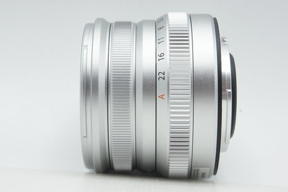 美品 FUJIFILM フジフィルム XF 16mm F2.8 R WR 単焦点レンズ シルバー 元箱付 260310ad