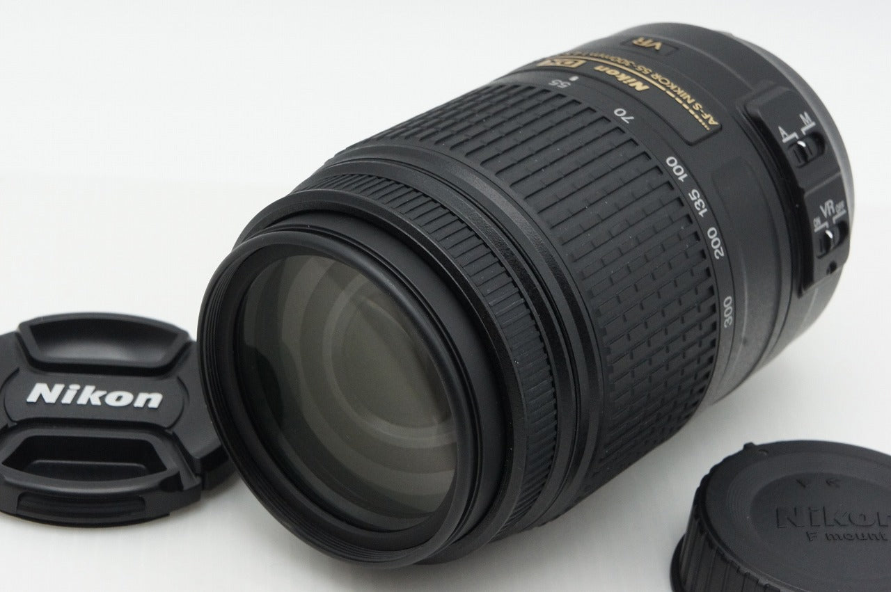 美品 Nikon ニコン AF-S DX NIKKOR 55-300mm F4.5-5.6G ED VR APS-C ズームレンズ 元箱付 260310ae