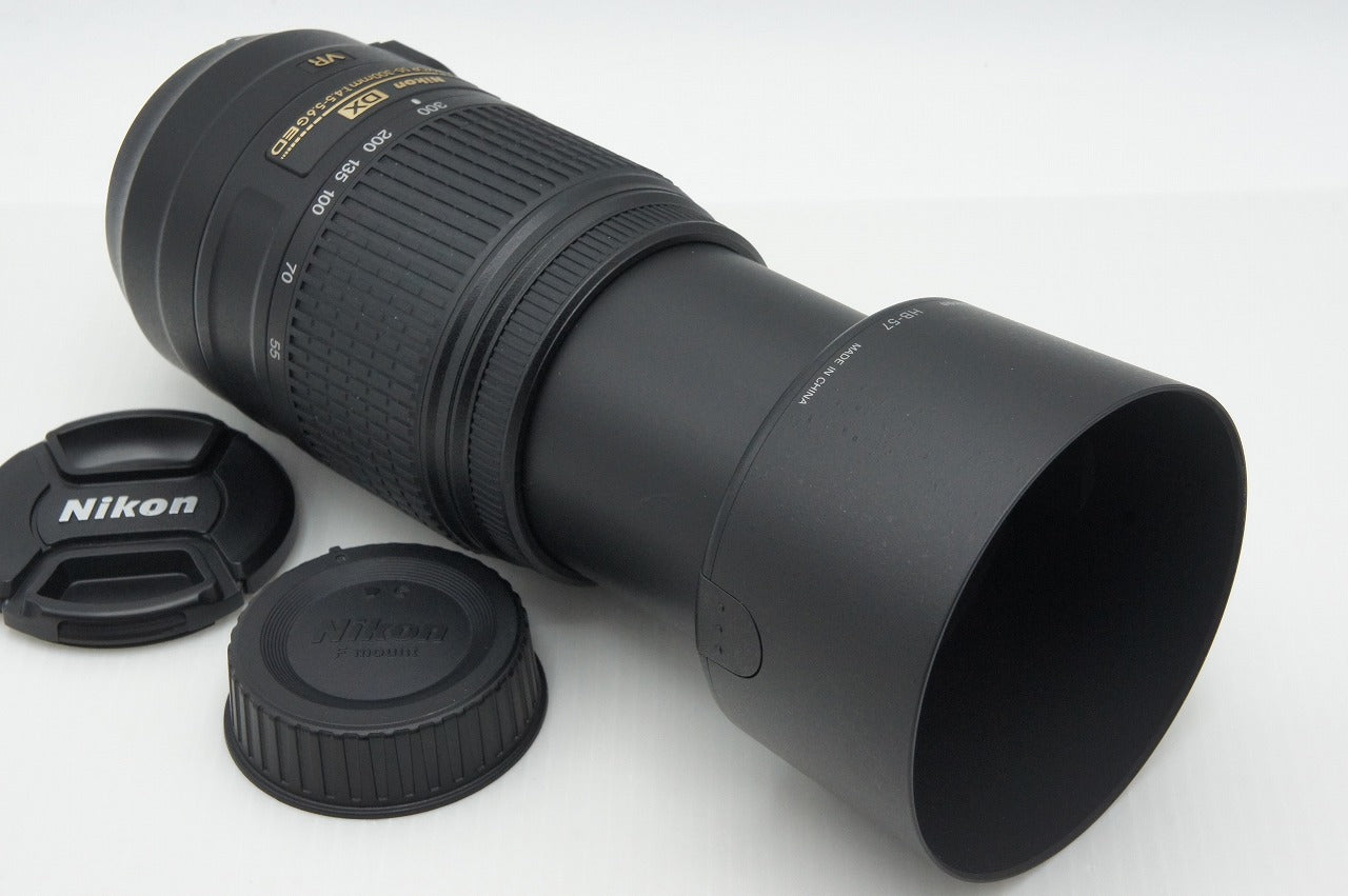 美品 Nikon ニコン AF-S DX NIKKOR 55-300mm F4.5-5.6G ED VR APS-C ズームレンズ 元箱付 260310ae