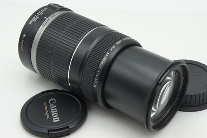 良品 Canon キヤノン EF-S 55-250mm F4-5.6 IS APS-C ズームレンズ 260126e