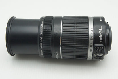 良品 Canon キヤノン EF-S 55-250mm F4-5.6 IS APS-C ズームレンズ 260126e