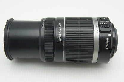 良品 Canon キヤノン EF-S 55-250mm F4-5.6 IS APS-C ズームレンズ 260126e