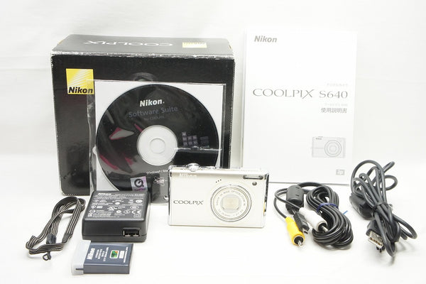 良品 Nikon ニコン COOLPIX S640 コンパクトデジタルカメラ アイスシルバー 元箱付 240129i