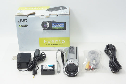 JVC Kenwood Everio GZ-HM33 Digital Video Camera Silver with Original Box 260813n