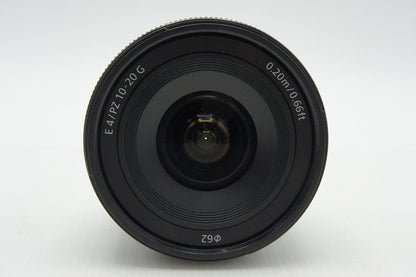 美品 SONY ソニー E PZ 10-20mm F4G SELP1020G ズームレンズ フード 元箱付 260126ae