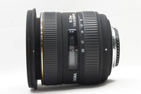 良品 SIGMA シグマ 10-20mm F4-5.6 EX DC HSM Nikon ニコン Fマウント APS-C フード ポーチ付 250217q