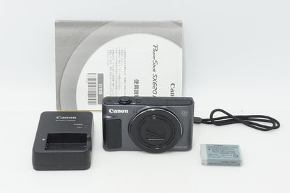 美品 Canon キヤノン PowerShot SX620 HS コンパクトデジタルカメラ ブラック 260512m