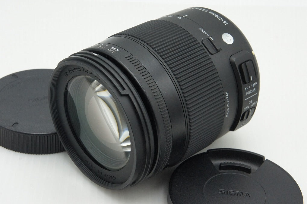 良品 SIGMA 18-200mm F3.5-6.3 DC MACRO OS HSM Contemporary Canon EFマウント APS-C ズームレンズ フード付 260123am
