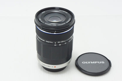 美品 OLYMPUS オリンパス M.ZUIKO DIGITAL ED 40-150mm F4-5.6 ズームレンズ マイクロフォーサーズ ブラック 260818n