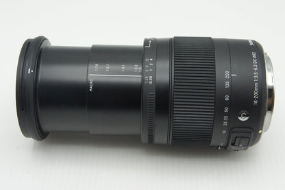 良品 SIGMA 18-200mm F3.5-6.3 DC MACRO OS HSM Contemporary Canon EFマウント APS-C ズームレンズ フード付 260123am
