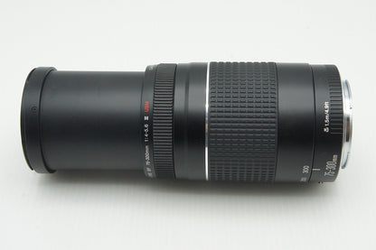 良品 Canon キヤノン EF 75-300mm F4-5.6 III USM フルサイズ ズームレンズ 元箱付 260126w