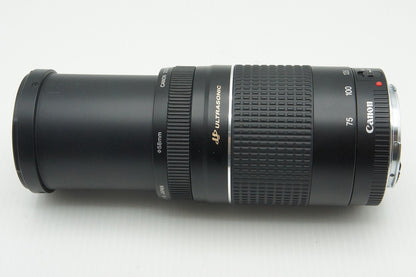 良品 Canon キヤノン EF 75-300mm F4-5.6 III USM フルサイズ ズームレンズ 元箱付 260126w