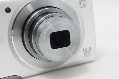 良品 Canon キヤノン PowerShot A3500 IS コンパクトデジタルカメラ シルバー 元箱付 260512i