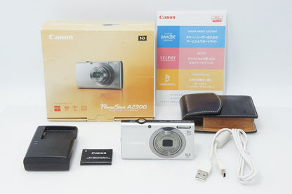 Excellent Condition Canon PowerShot A2300 Compact Digital Camera Silver with Original Box 260512f