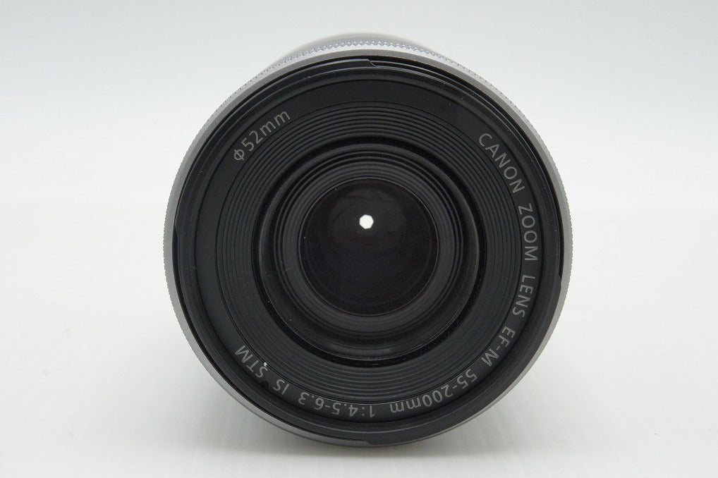 美品 Canon キヤノン EF-M 55-200mm F4.5-6.3 IS STM EF-Mマウント ズームレンズ シルバー 260123as