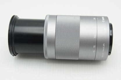 美品 Canon キヤノン EF-M 55-200mm F4.5-6.3 IS STM EF-Mマウント ズームレンズ シルバー 260123as