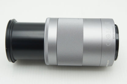 美品 Canon キヤノン EF-M 55-200mm F4.5-6.3 IS STM EF-Mマウント ズームレンズ シルバー 260123as
