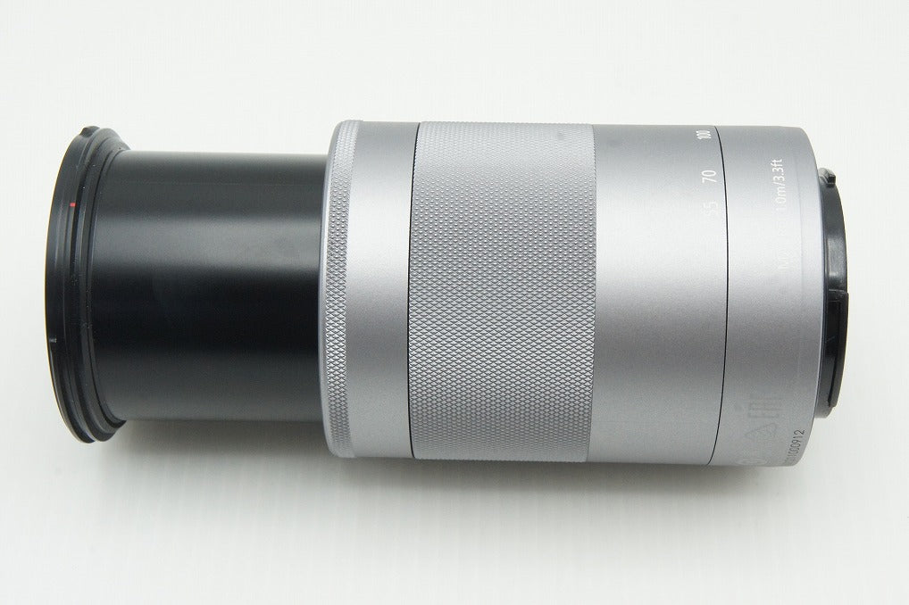 美品 Canon キヤノン EF-M 55-200mm F4.5-6.3 IS STM EF-Mマウント ズームレンズ シルバー 260123as