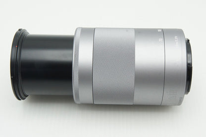 美品 Canon キヤノン EF-M 55-200mm F4.5-6.3 IS STM EF-Mマウント ズームレンズ シルバー 260123as