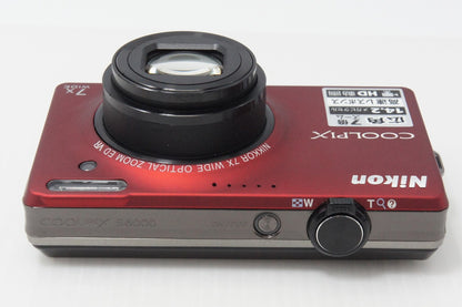 美品 Nikon ニコン COOLPIX S6000 コンパクトデジタルカメラ フラッシュレッド 260508p