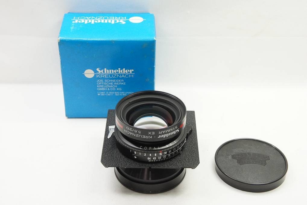 美品 Schneider Kreuznach SYMMAR EX 210mm F5.6 MC 大判レンズ リンホフボード 元箱付 240823a