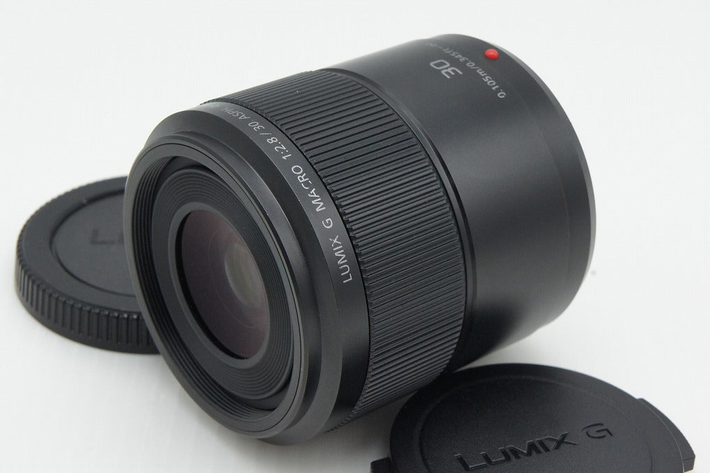 良品 Panasonic LUMIX G MACRO 30mm F2.8 ASPH. MEGA O.I.S. H-HS030 マイクロフォーサーズ ブラック 260313x