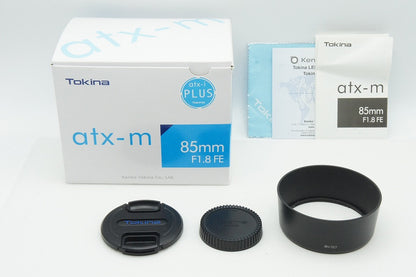 良品 Tokina トキナー atx-m 85mm F1.8 FE SONY ソニー Eマウント 単焦点レンズ フルサイズ 元箱付 260128e