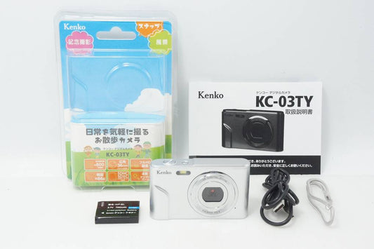 Mint condition KENKO KC-03 TY Compact Digital Camera Silver 260812e